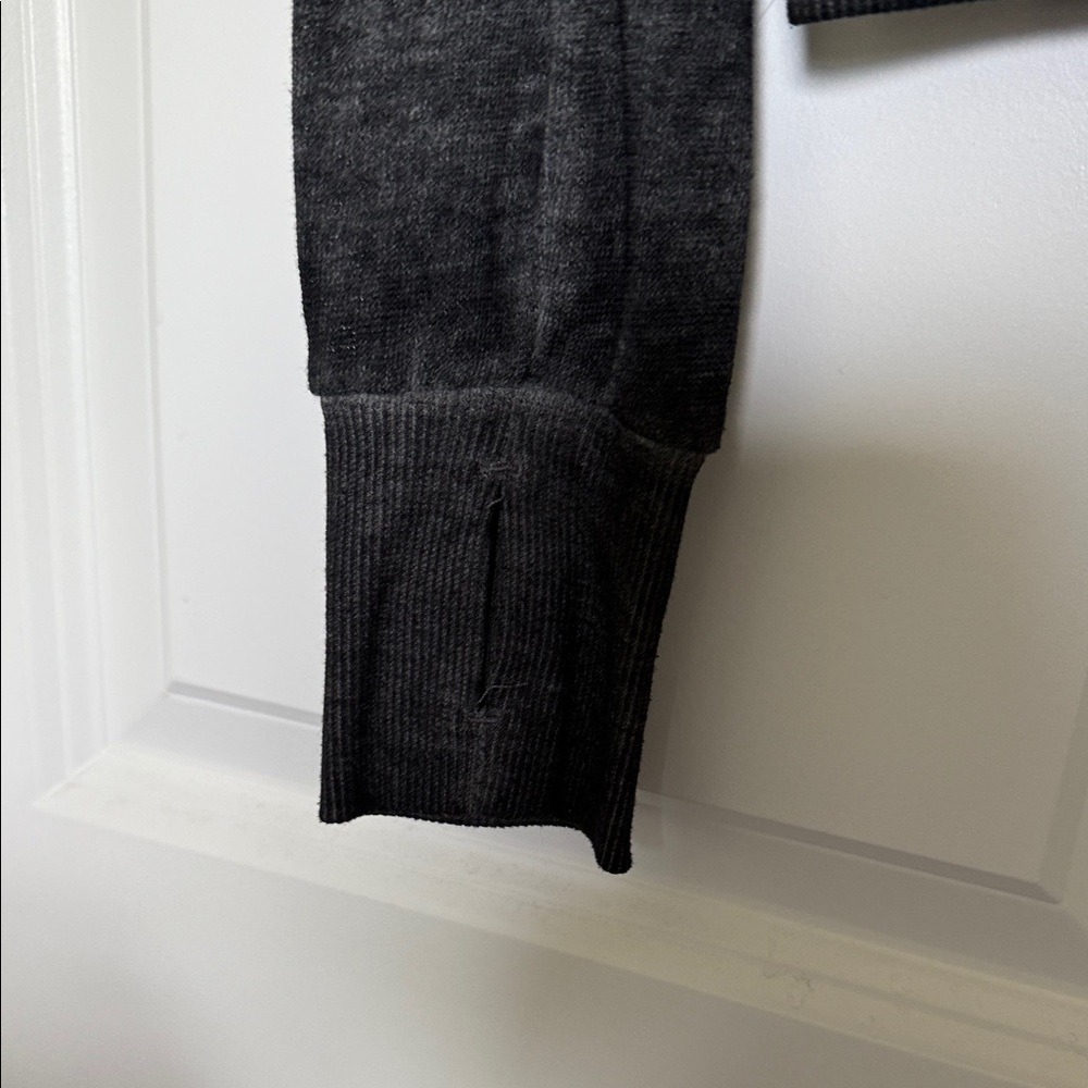 SO Women's Charcoal Zip-Up Hoodie (lightweight and soft) - Picture 4 of 6